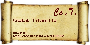 Csutak Titanilla névjegykártya